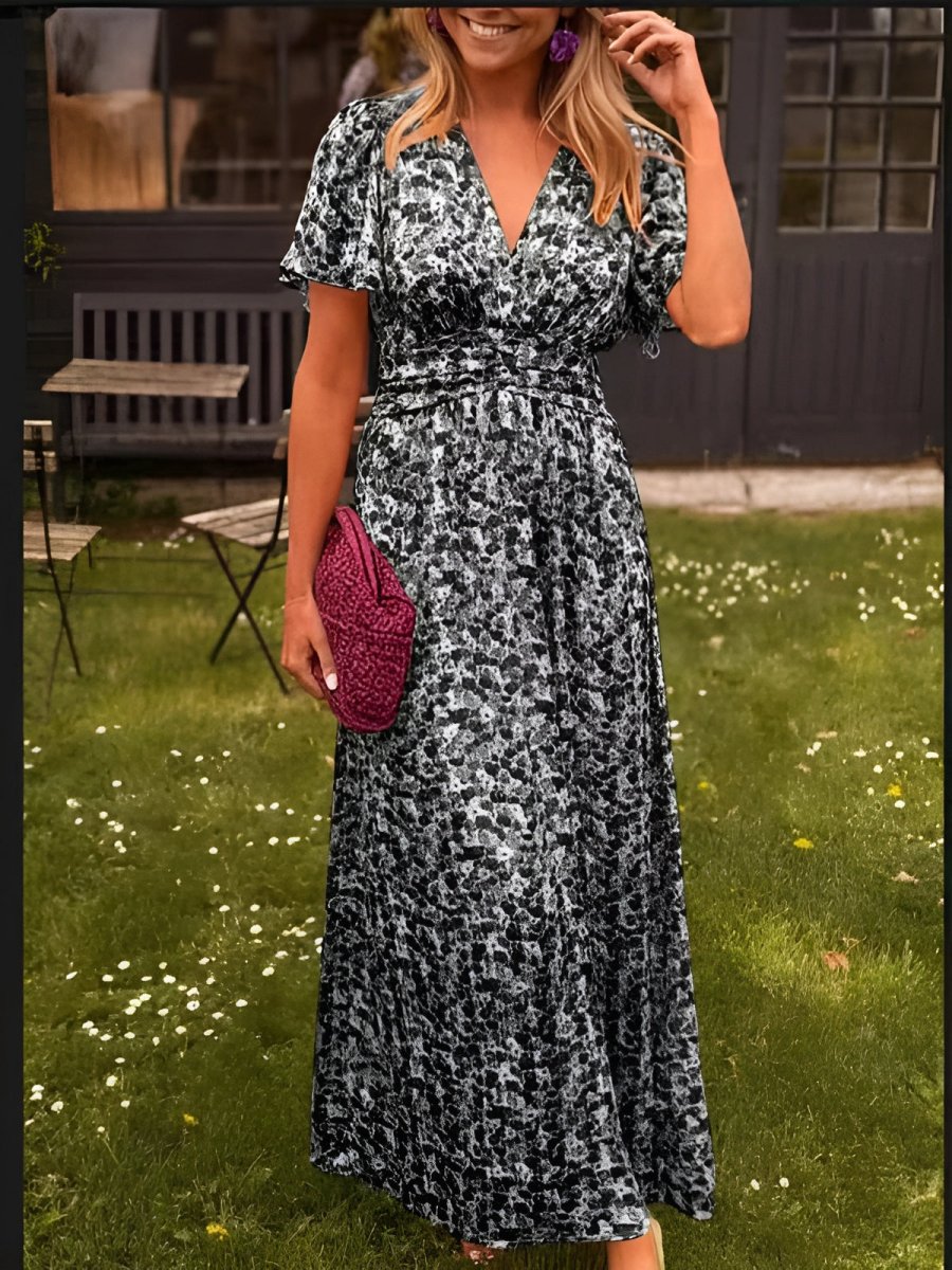 Desirè | Vestito elegante floreale artigianale