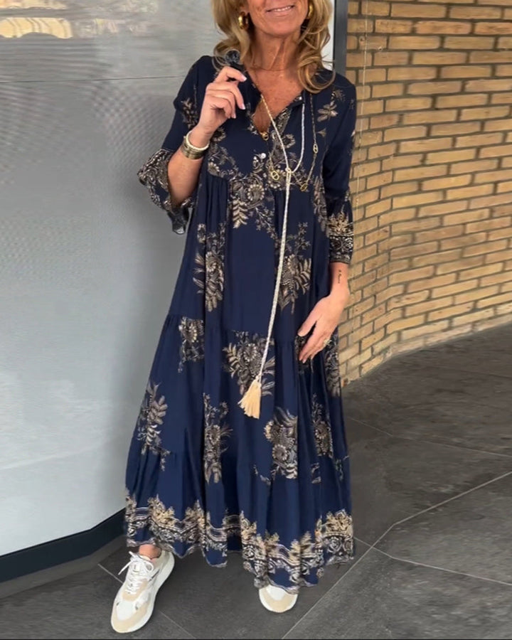 Annika | Abito vintage casual in tessuto premium per uno stile senza tempo