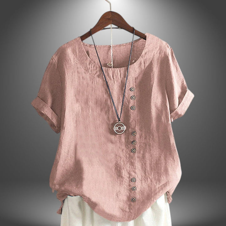 Kelly | Blusa Artigianale In Lino da Donna