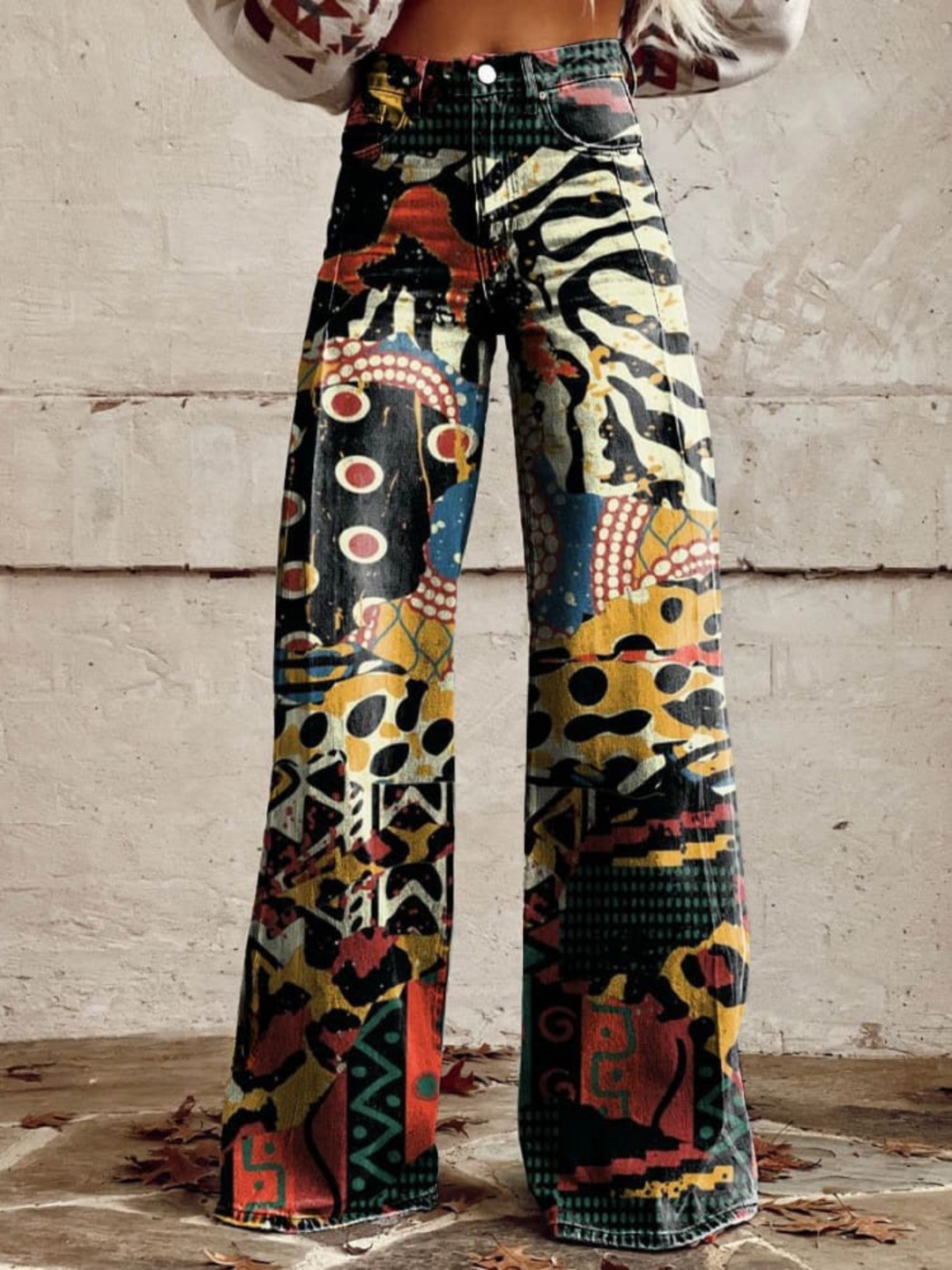 Yasmine | Pantaloni flare artigianali che camminano con stile