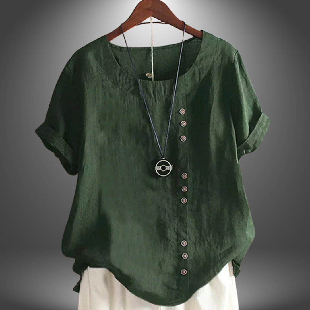 Chiara | Blusa Artigianale in Lino da Donna