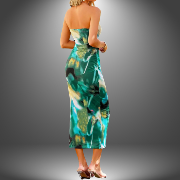 Clara | Abito Elegante Artigianale con Spacco