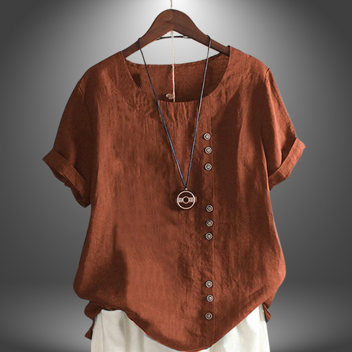 Chiara | Blusa Artigianale in Lino da Donna