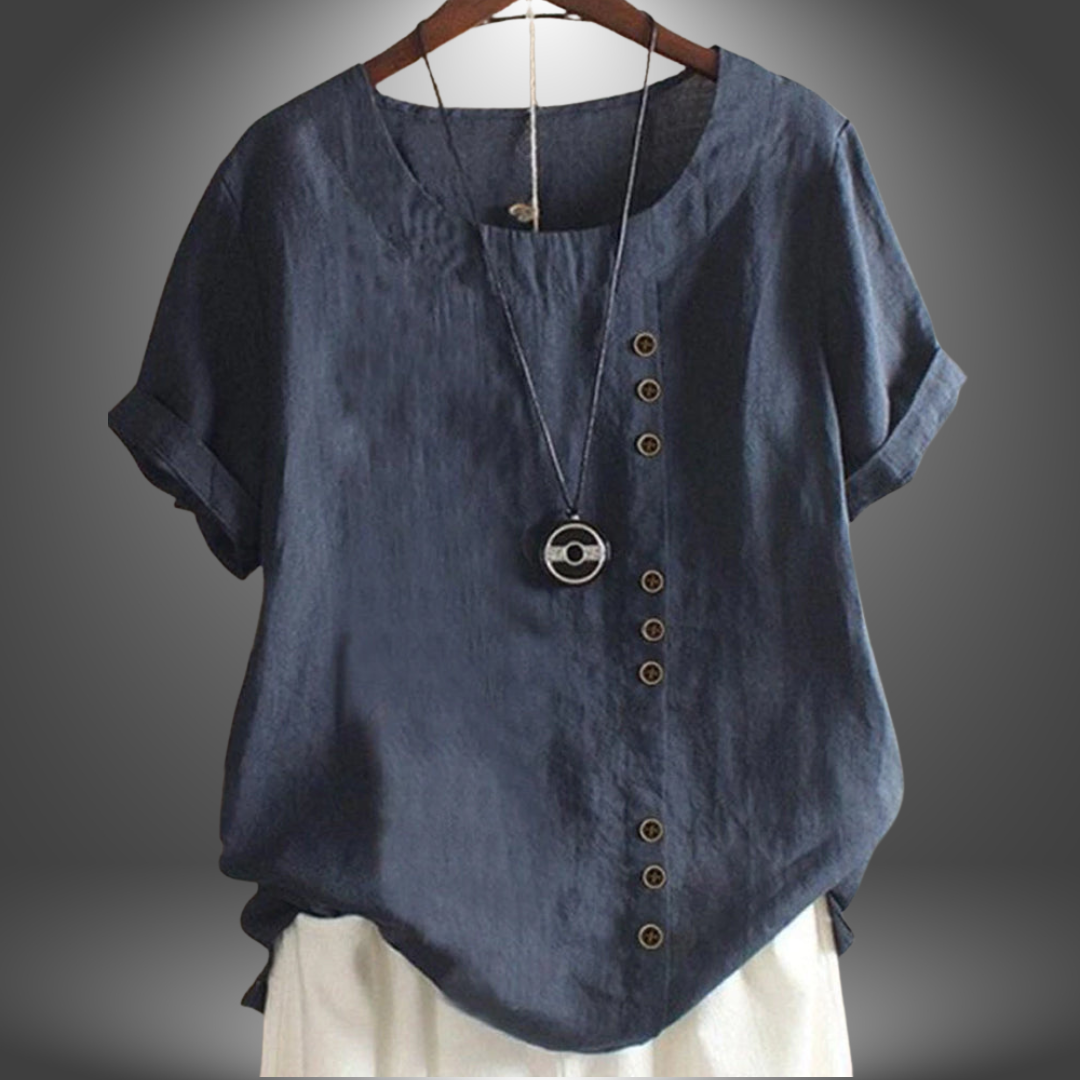 Chiara | Blusa Artigianale in Lino da Donna
