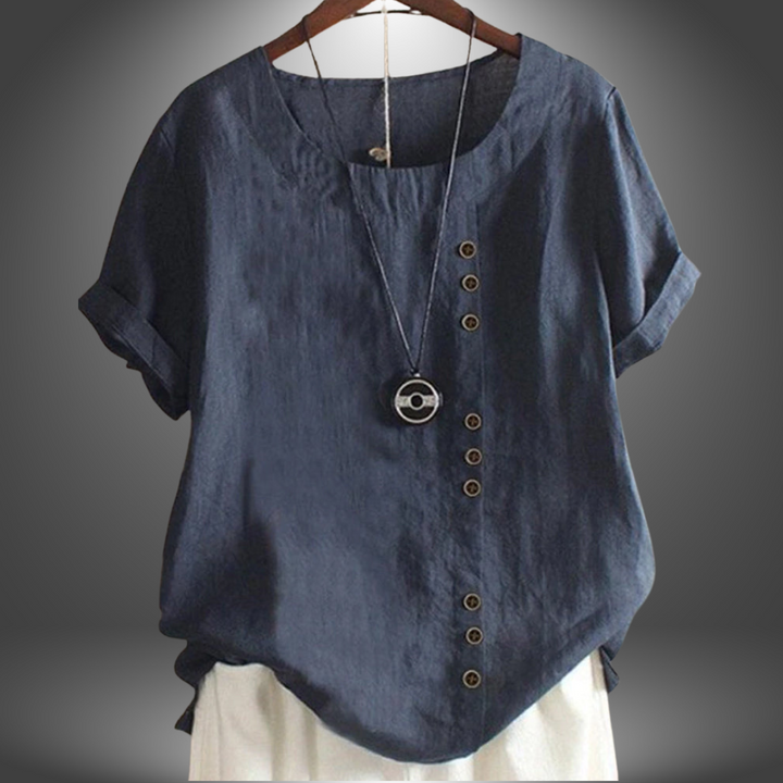 Chiara | Blusa Artigianale in Lino da Donna