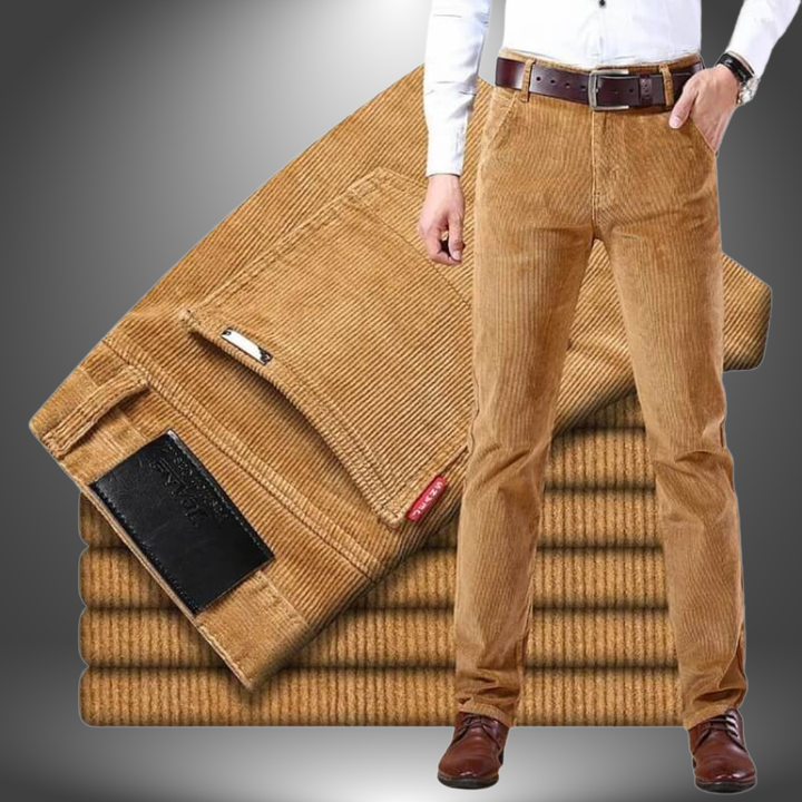 Claudio | Pantaloni a Coste in Cotone Artigianale