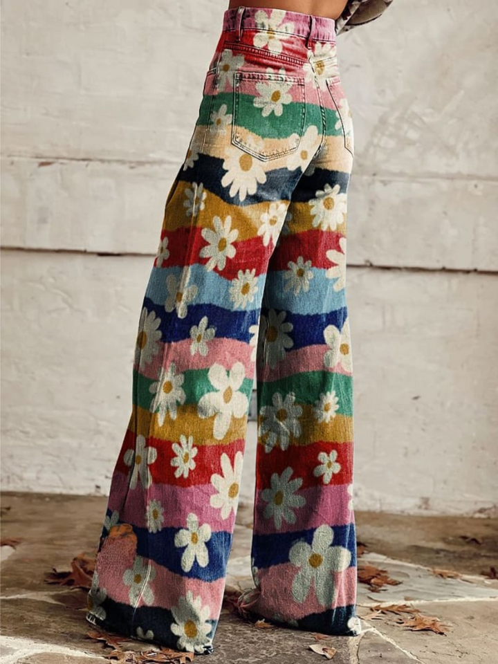 Elaina | Pantaloni floreali eleganti e confortevoli
