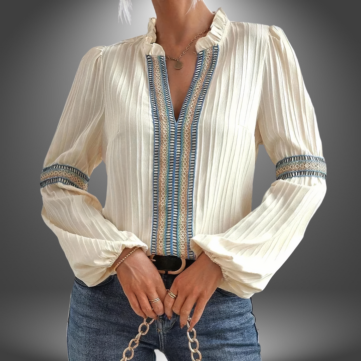 Valeria | Blusa Premium con Scollo a V Elegante