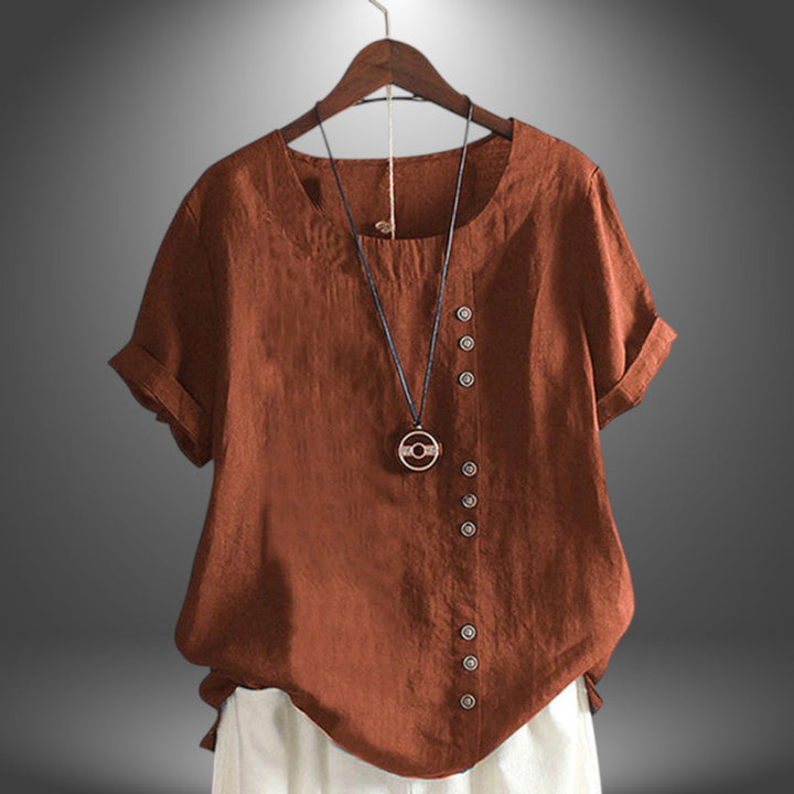 Kelly | Blusa Artigianale In Lino da Donna