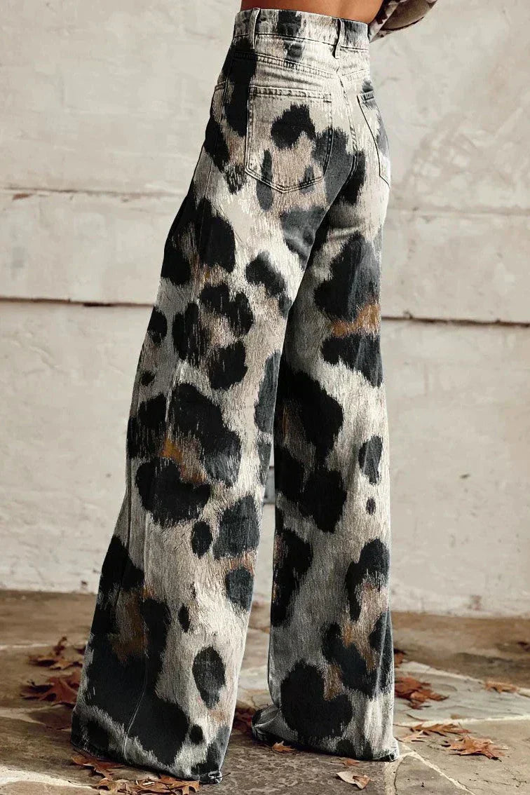 Scarlett | Pantaloni vintage artigianali con stampa elegante