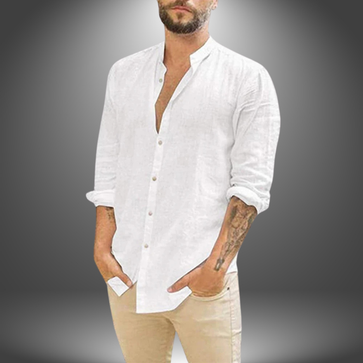 Joshua | Camicia In Lino e Cotone Artigianale