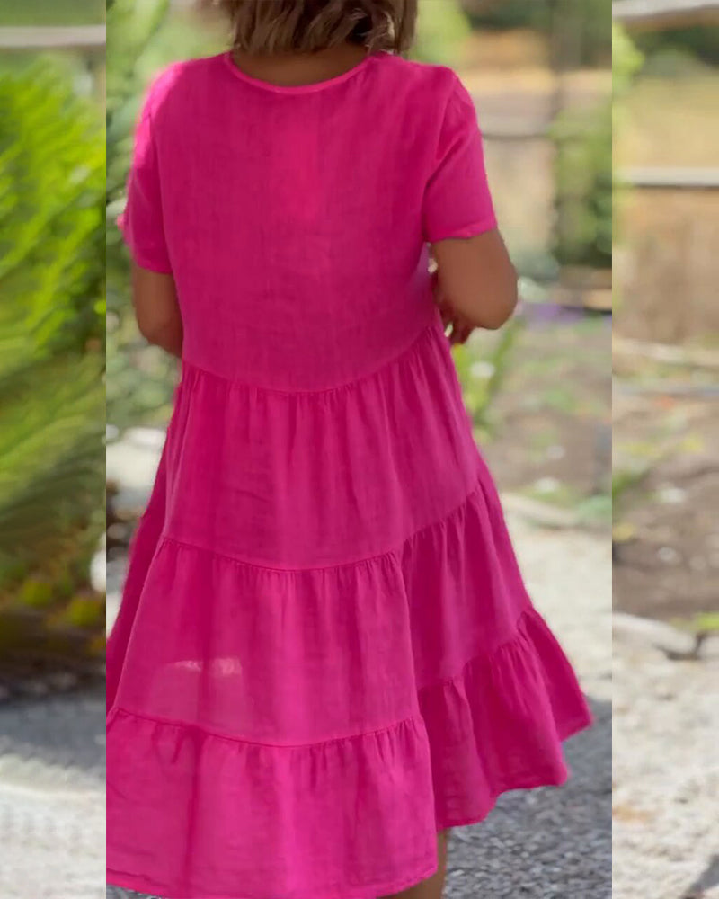 Elodie | Abito in lino di cotone premium per un comfort senza pari
