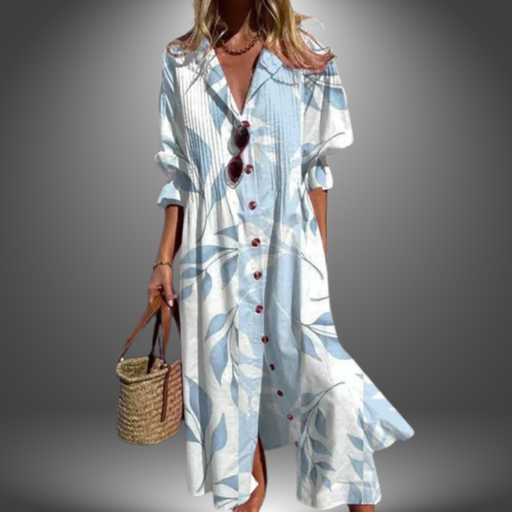Ludovica | Vestito Lungo Artigianale Colorato