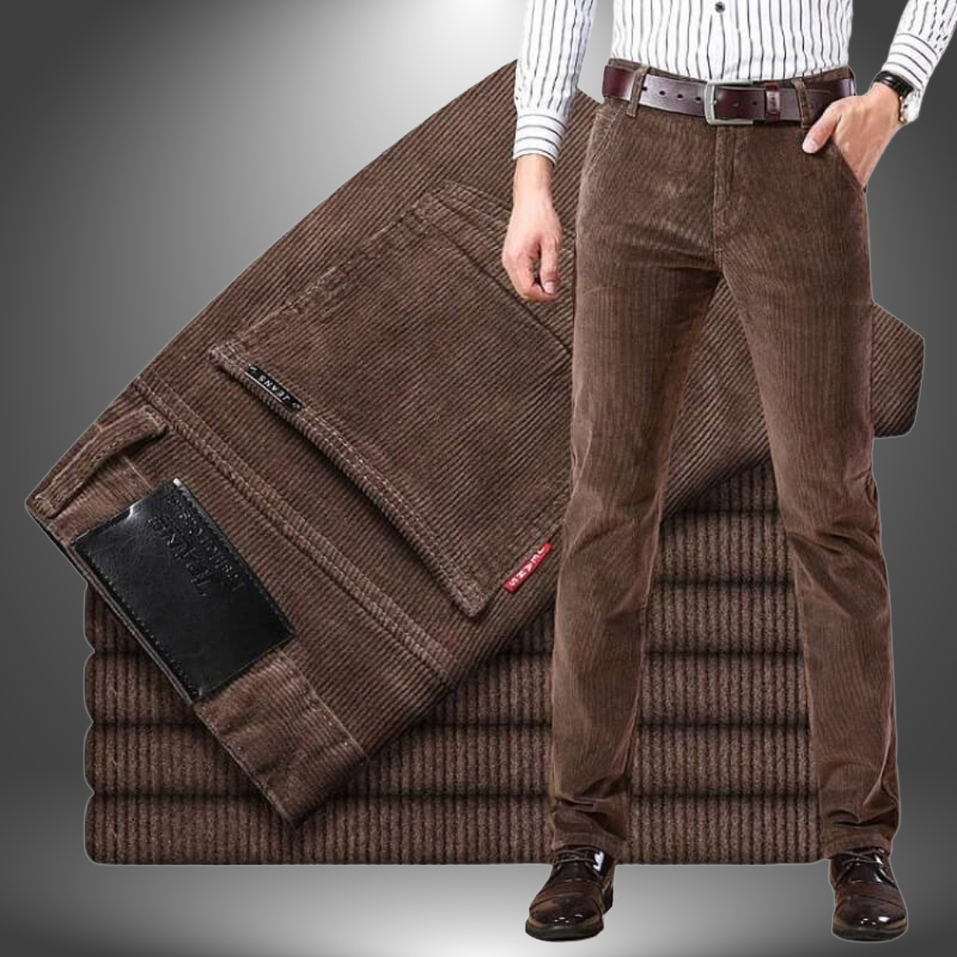 Claudio | Pantaloni a Coste in Cotone Artigianale
