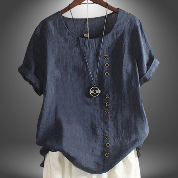 Kelly | Blusa Artigianale In Lino da Donna