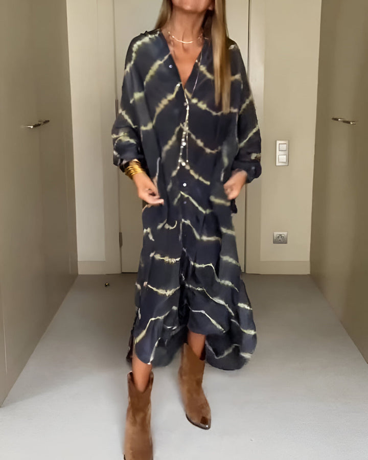 Julia | Maxi-abito elegante Boho a righe