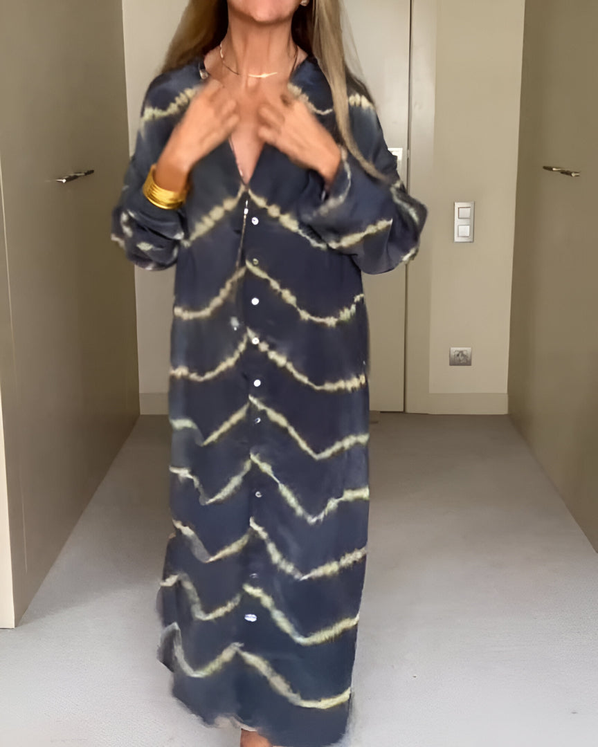 Julia | Maxi-abito elegante Boho a righe