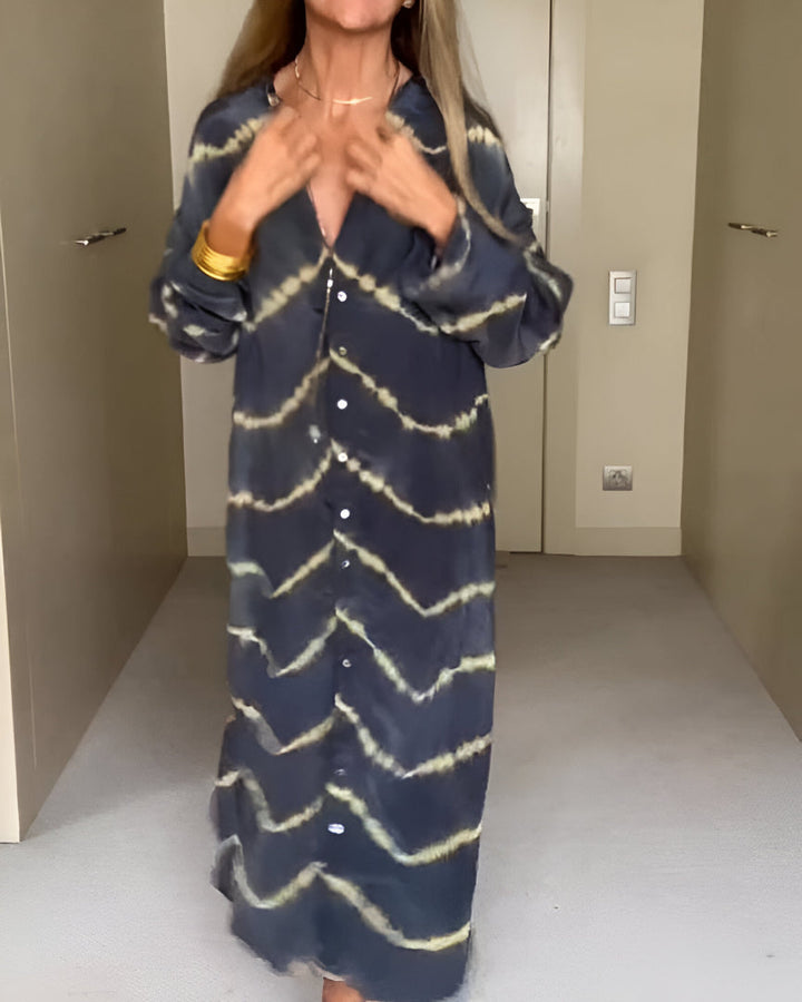 Julia | Maxi-abito elegante Boho a righe