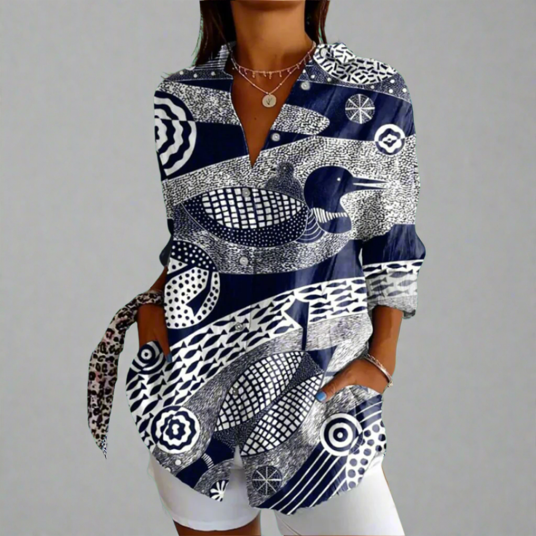 Delia | Blusa Premium con Dettagli Artistici