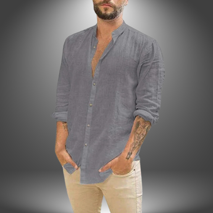Joshua | Camicia In Lino e Cotone Artigianale