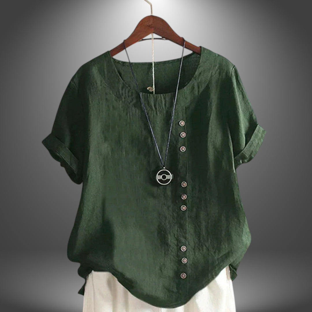 Kelly | Blusa Artigianale In Lino da Donna