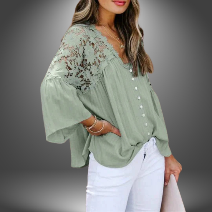 Sara | Blusa in pizzo floreale