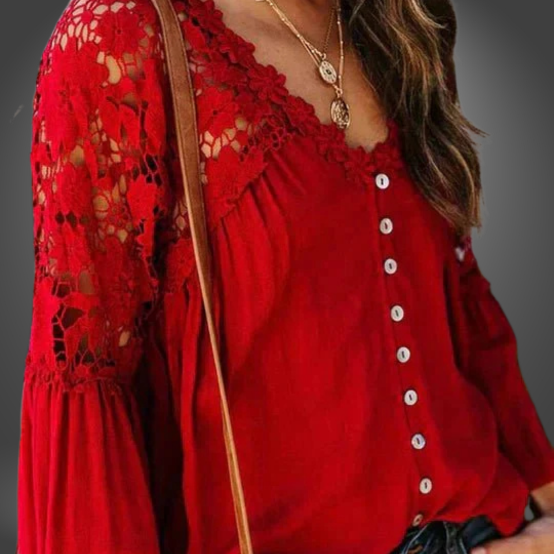 Sara | Blusa in pizzo floreale
