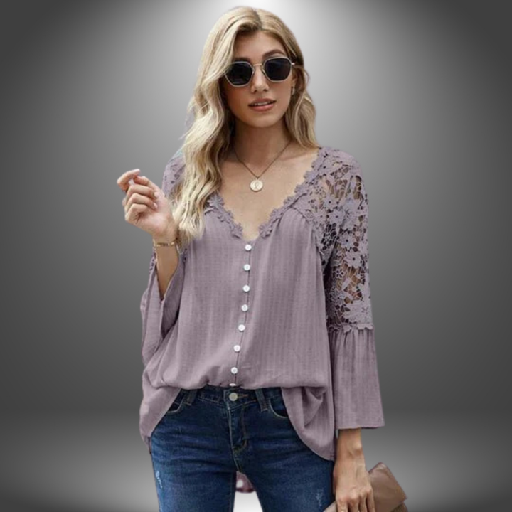 Sara | Blusa in pizzo floreale