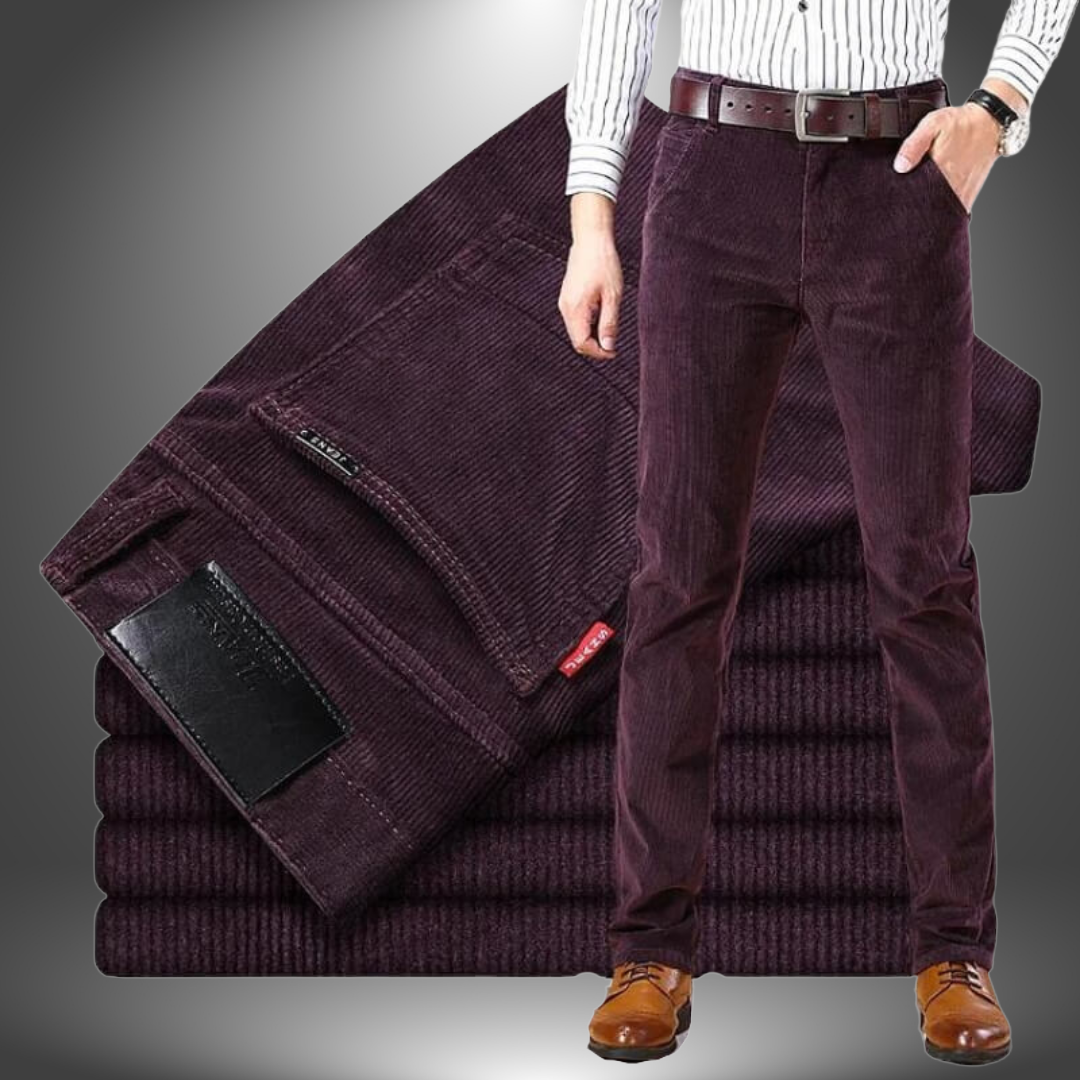 Claudio | Pantaloni a Coste in Cotone Artigianale