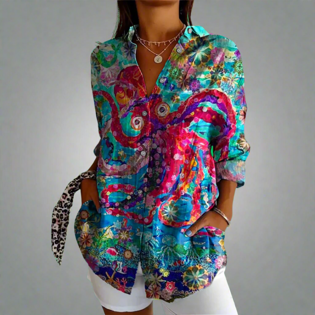 Delia | Blusa Premium con Dettagli Artistici