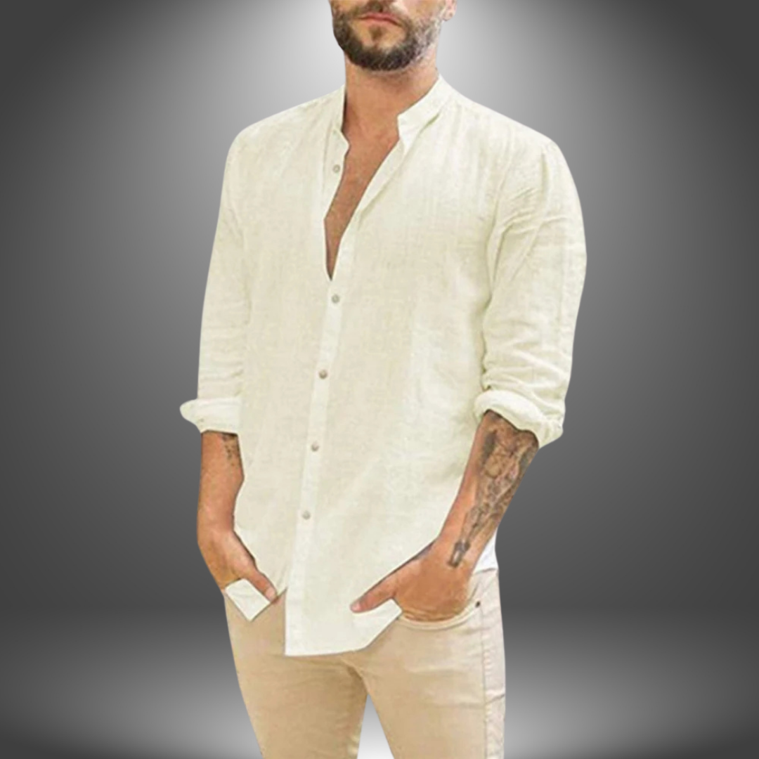 Joshua | Camicia In Lino e Cotone Artigianale