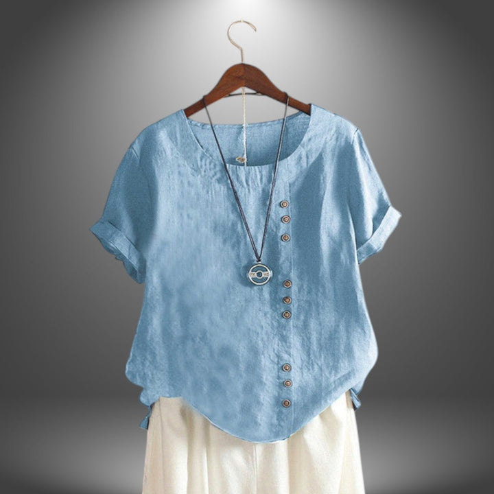 Kelly | Blusa Artigianale In Lino da Donna