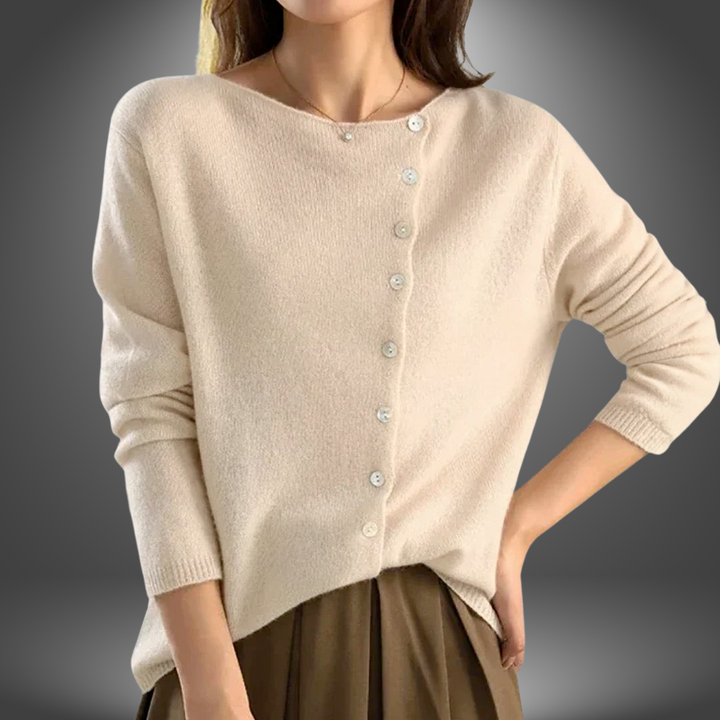 Julia | Maglione con Chiusura a Bottoni Artigianale