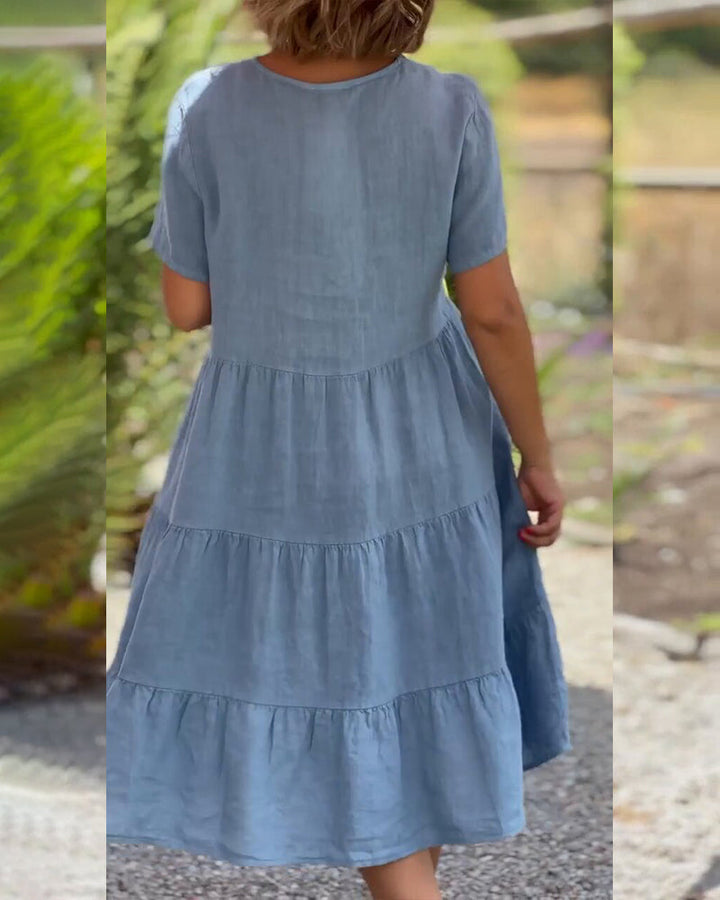 Elodie | Abito in lino di cotone premium per un comfort senza pari