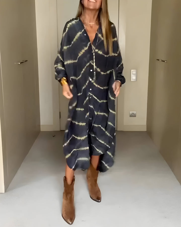 Julia | Maxi-abito elegante Boho a righe
