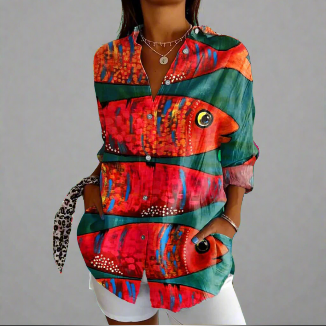 Delia | Blusa Premium con Dettagli Artistici