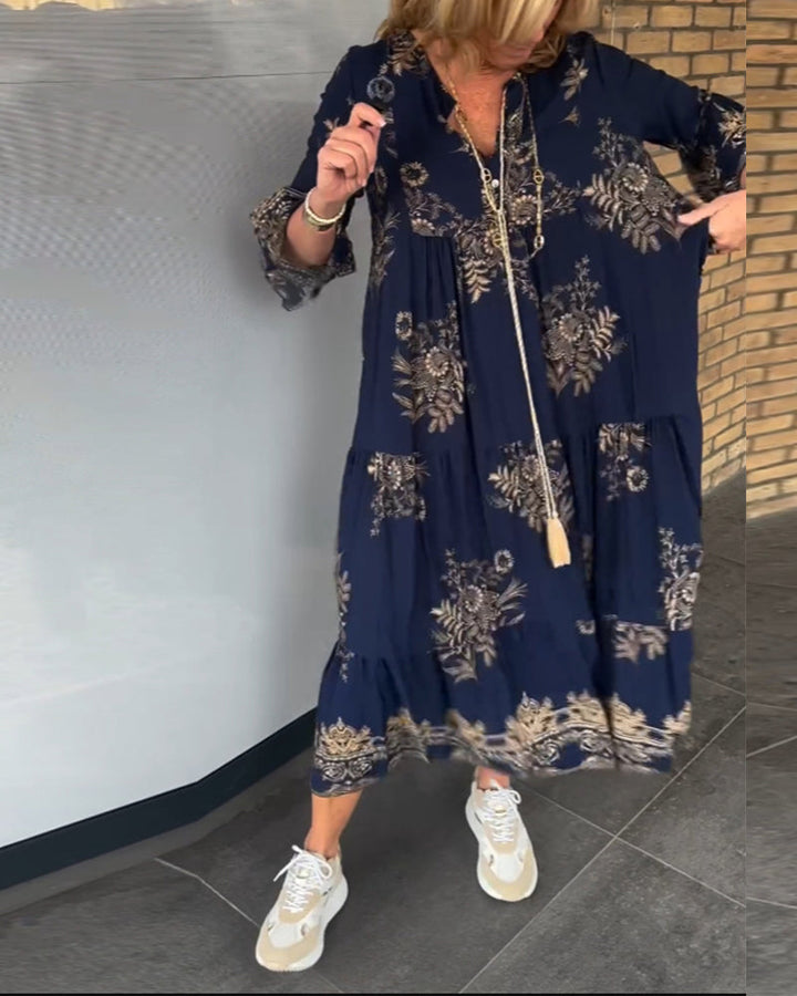 Annika | Abito vintage casual in tessuto premium per uno stile senza tempo