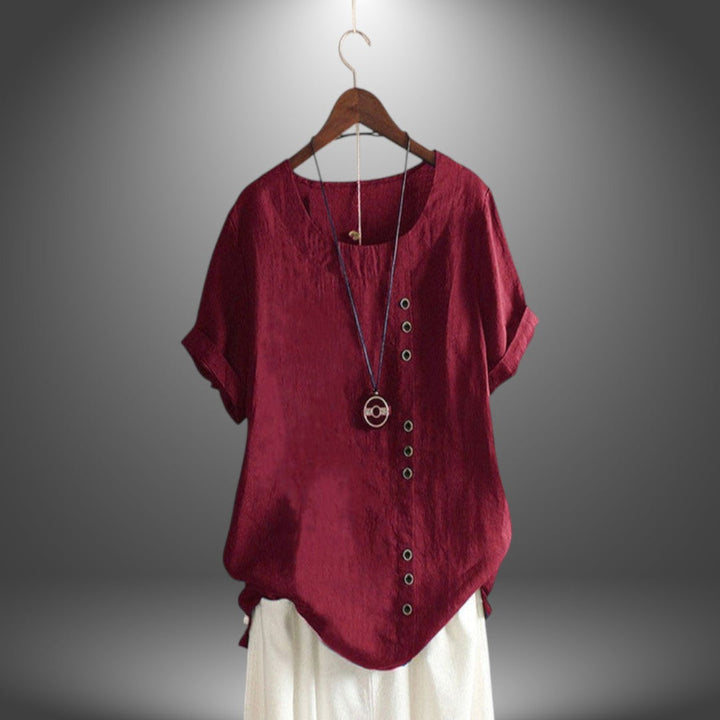 Kelly | Blusa Artigianale In Lino da Donna