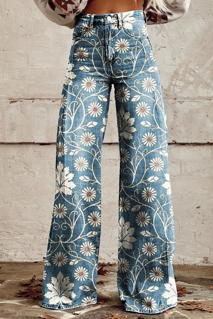 Eder | Pantalone boho in tessuto premium per uno stile floreale elegante