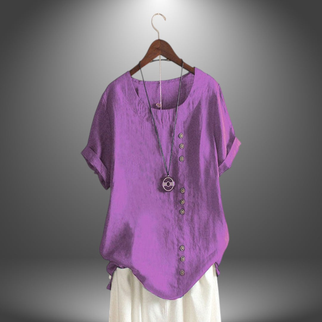 Kelly | Blusa Artigianale In Lino da Donna