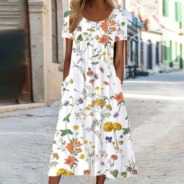 Laura | Abito boho floreale snellente per un look elegante