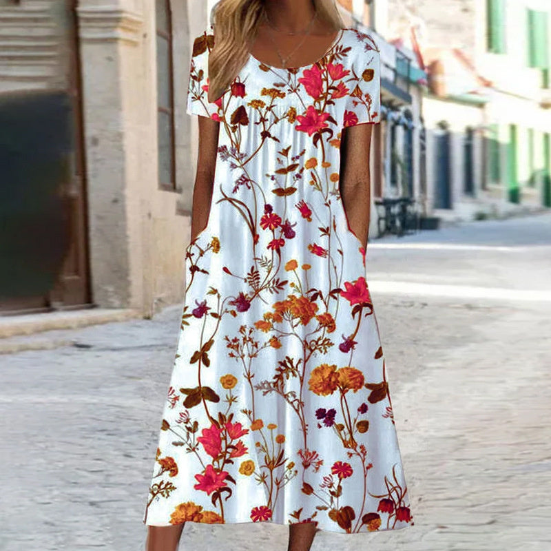 Laura | Abito boho floreale snellente per un look elegante