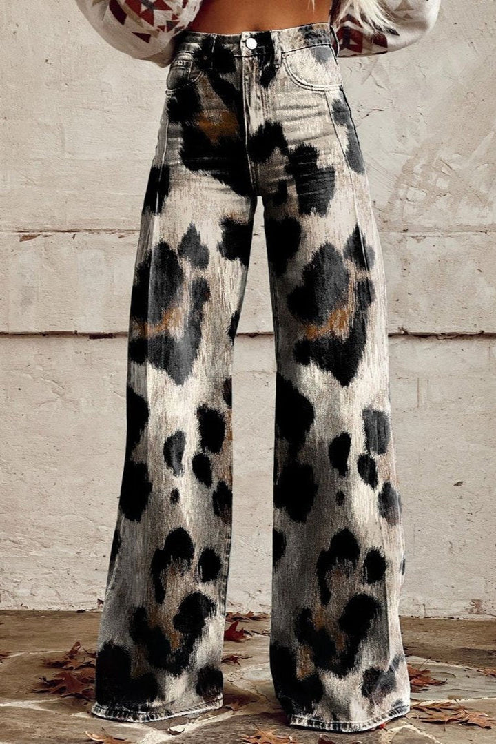 Scarlett | Pantaloni vintage artigianali con stampa elegante
