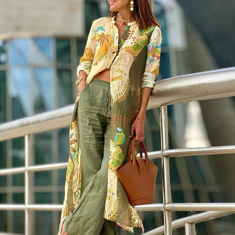 Mary | Completo coordinato in lino elegante