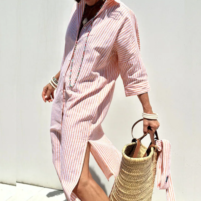 Sophie | Abito camicia a righe elegante