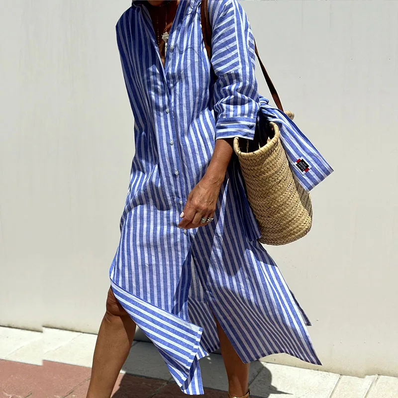 Sophie | Abito camicia a righe elegante