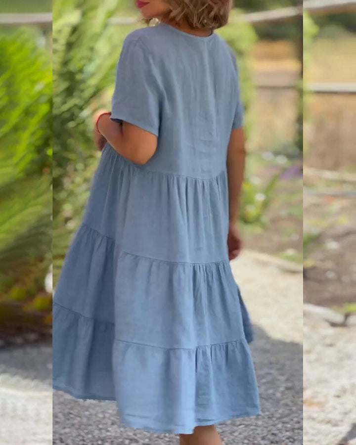 Elodie | Abito in lino di cotone premium per un comfort senza pari