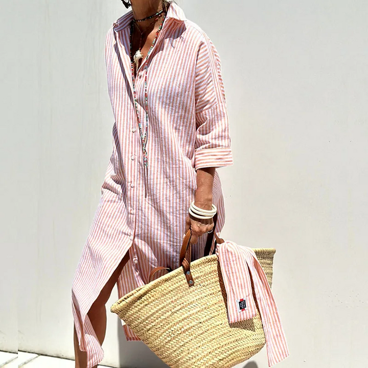 Sophie | Abito camicia a righe elegante
