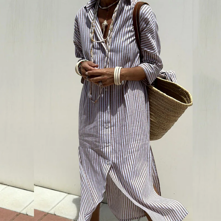 Sophie | Abito camicia a righe elegante