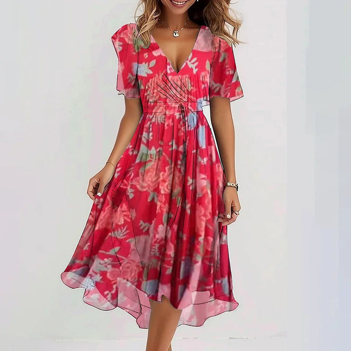 Lina | Elegante Abito a Maniche Corte